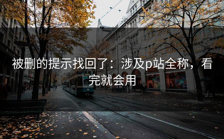被删的提示找回了：涉及p站全称，看完就会用