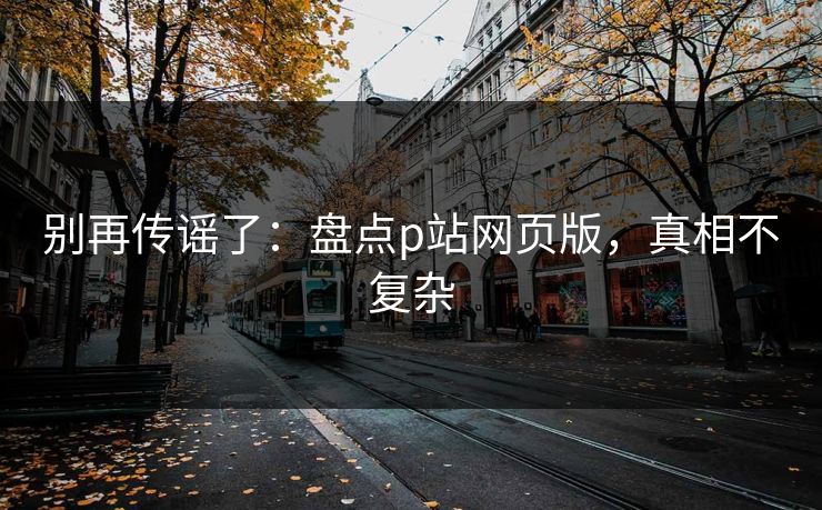 别再传谣了：盘点p站网页版，真相不复杂