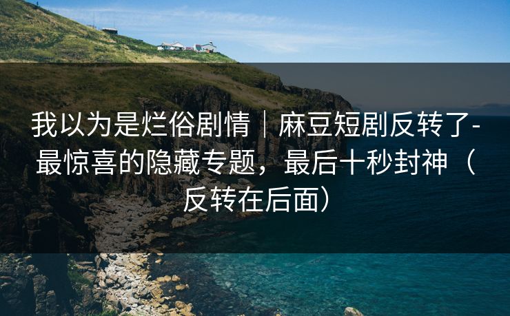 我以为是烂俗剧情｜麻豆短剧反转了-最惊喜的隐藏专题，最后十秒封神（反转在后面）