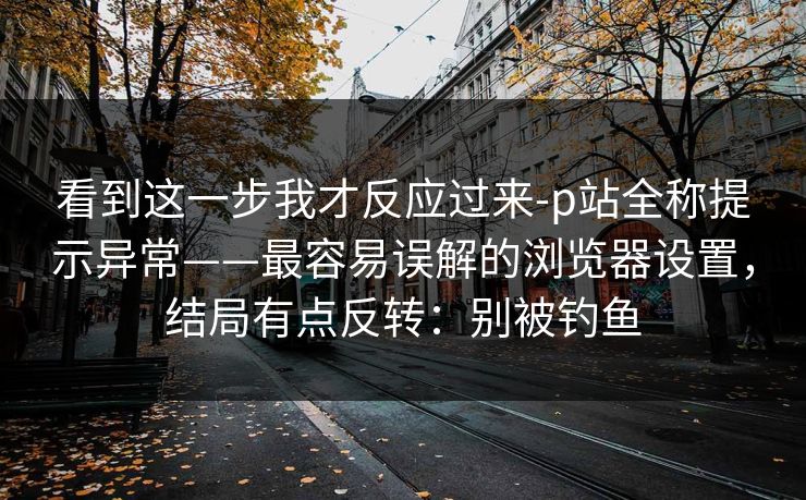 看到这一步我才反应过来-p站全称提示异常——最容易误解的浏览器设置，结局有点反转：别被钓鱼